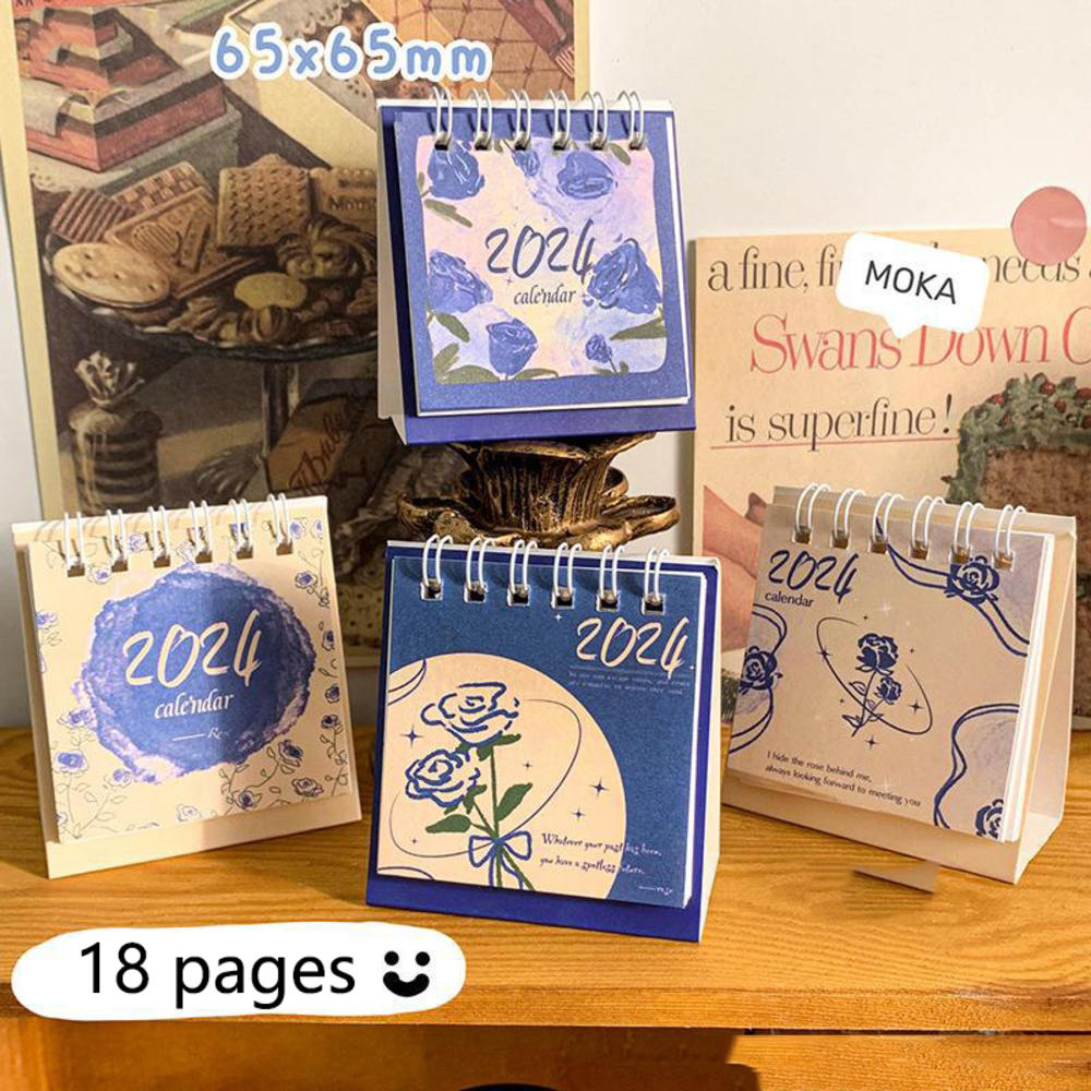 2024 Desktop Mini Small Desk Calendar Anime Sanrioed Girl New Year Calendar. 