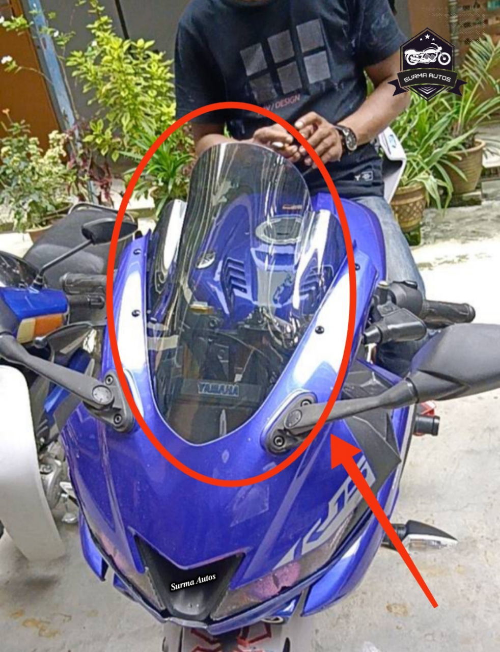 Motorcycle Windshield Windscreen Visor Compatible for YAMAHA R15 V3. 