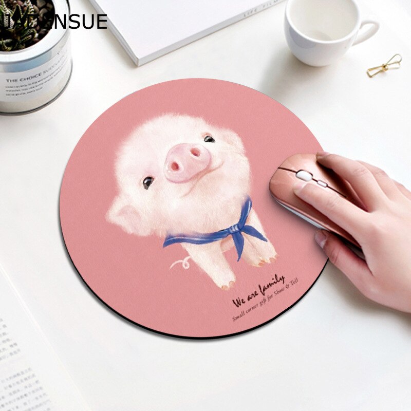 Round Cute Mouse Pad Kawaii Deskpad Table Mats Office Carpet Desk Mats Mouse Mat Mousepad Rubber Mat for Computer Table Keyboard. 