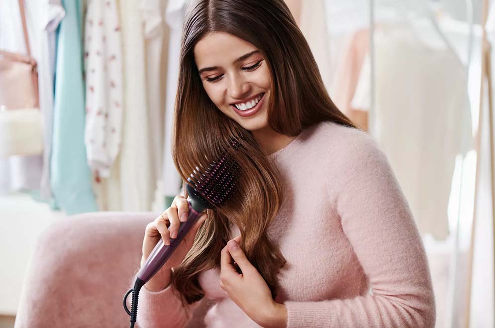 Philips BHH730/00 StyleCare Essential Heated Straightening Brush for Women