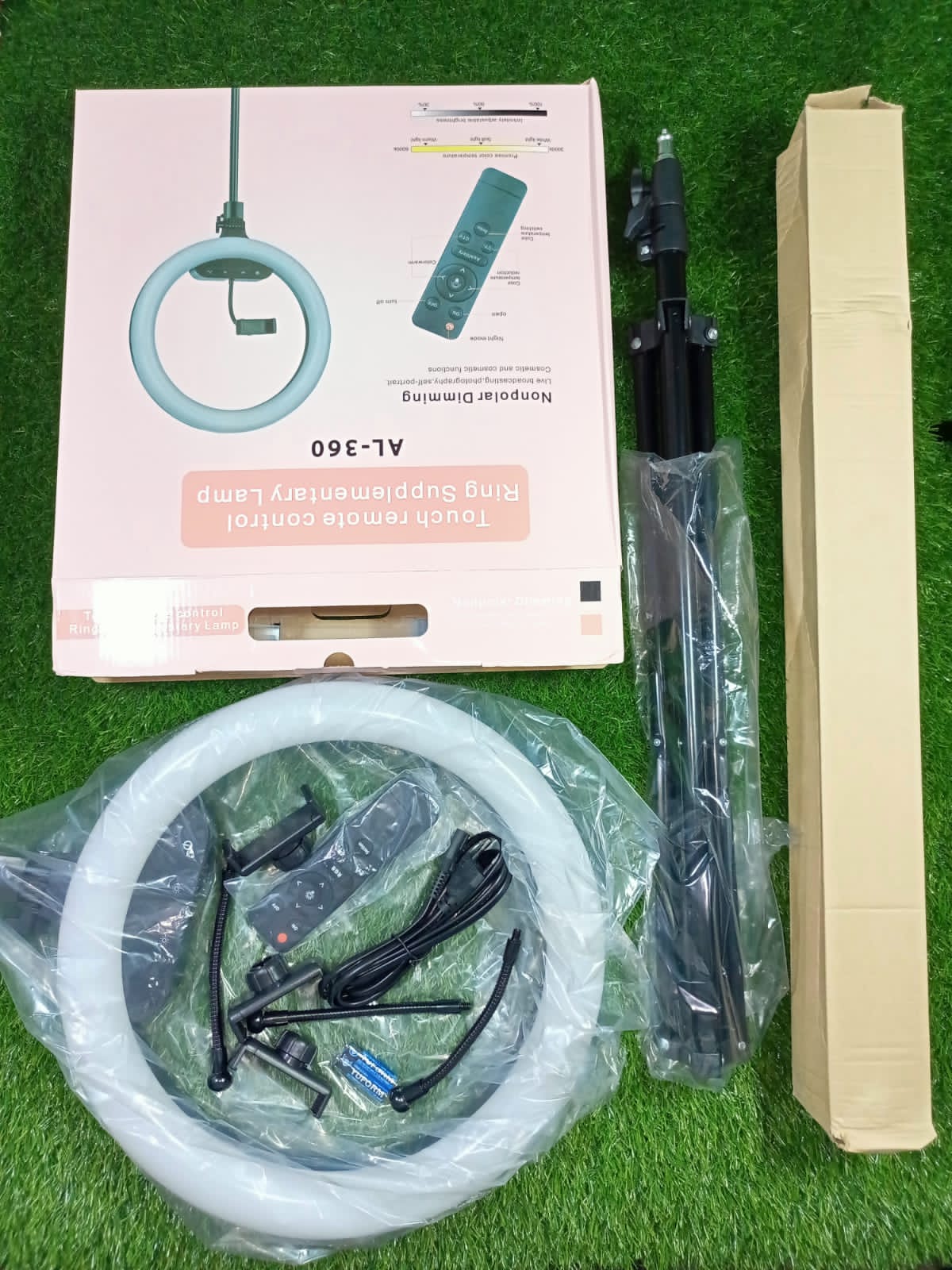 AL-360 16 inch remote control  Studio Selfie Ring Light Dimmable LED Lamp set. 