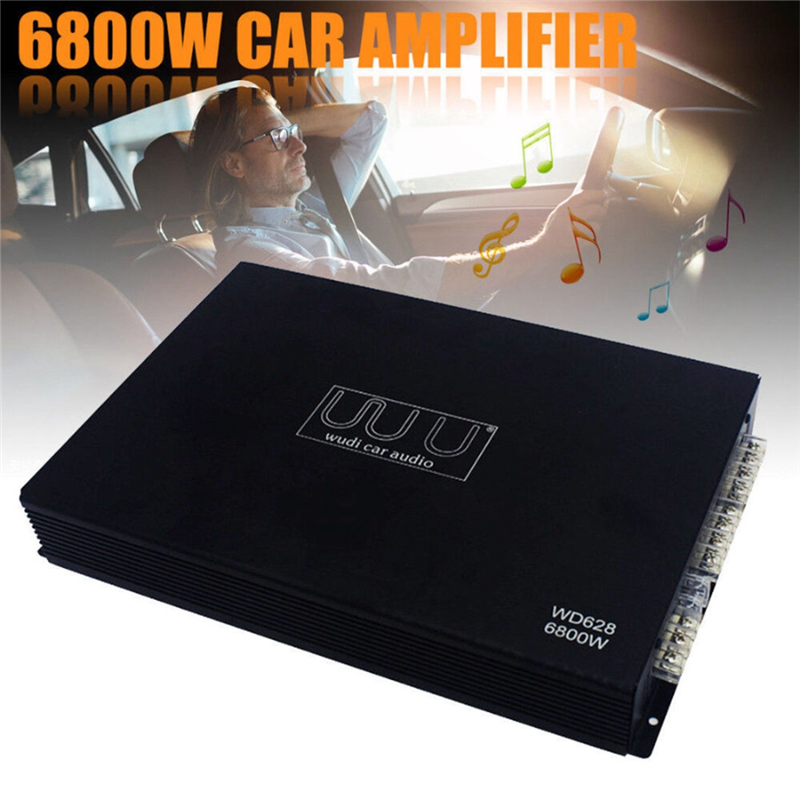 Car Power Amplifier 12V 6800W 4 Channel Stereo Digital Audio Subwoofer Power Amp. 