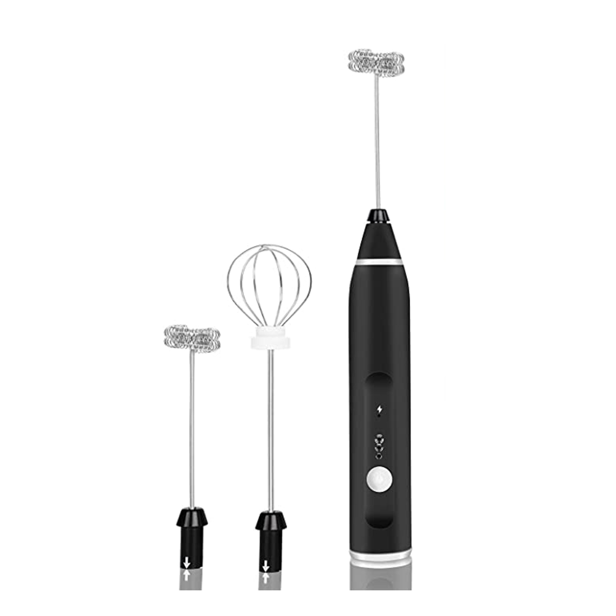 Milk Frother Rechargeable Electric Coffee Mixer With 2 Stainless 保障