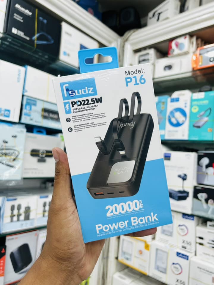 Fsudz P16 20000mah 22.5W super fast charging digital LED display
