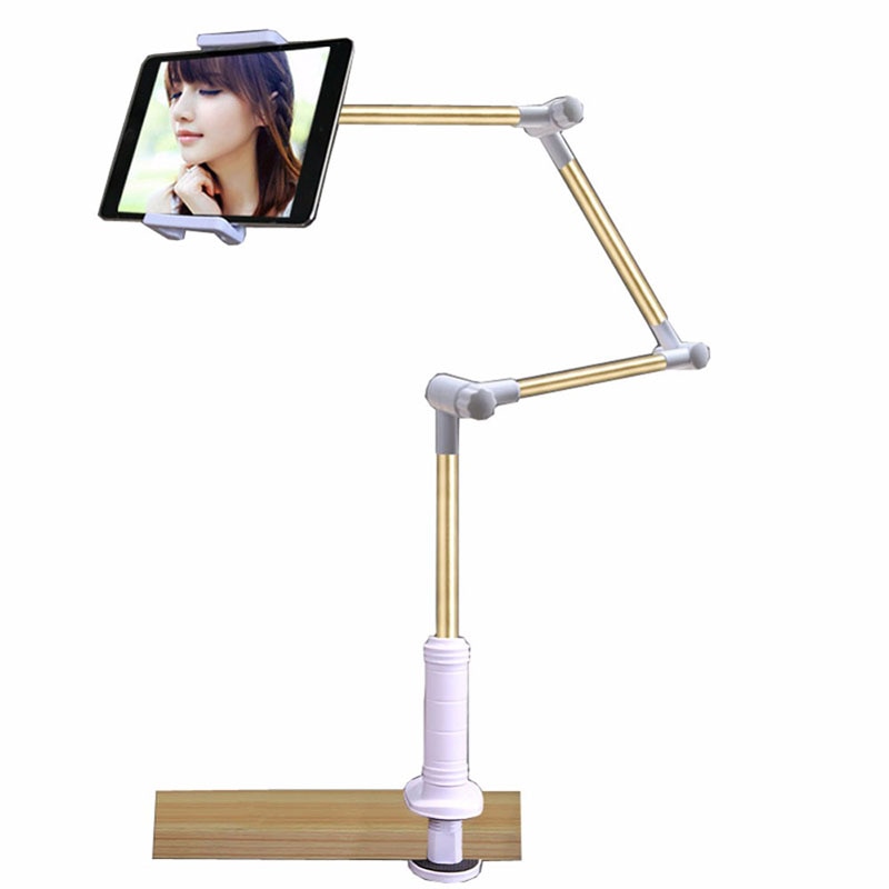 Folding Long Arm Tablet Phone Stand Holder For Ipad Samsung Kindle 4-14 Inch 360 Rotation Strong Lazy Bed Tablet Mount Bracket. 