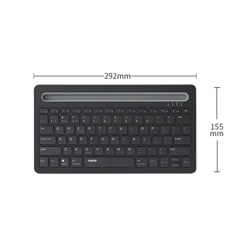 Rapoo XK100 78 Keys Wireless Bluetooth Office Business Keyboard(Black). 