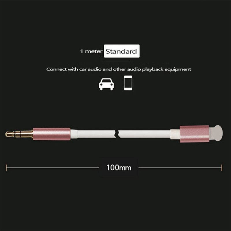 3X for iPhone Aux Cord Aux Cord for Car Apple to 3.5mm Aux Cable for iPhone5 and Above Models and iPad-Rose Gold. 