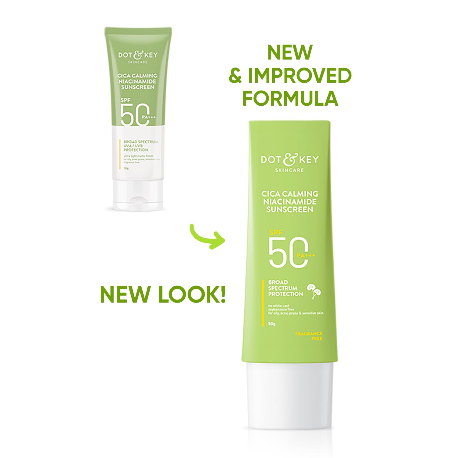 Dot & Key CICA Calming Niacinamide Sunscreen SPF 50 PA+++-50 gram. 