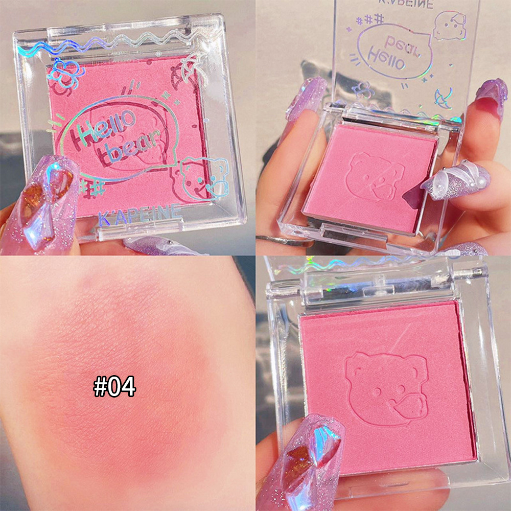 Monochrome Blush Palette Rose Cheek Tint Blusher Powder Natural Face Makeup Matte Peach Rouge