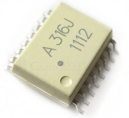 2Pcs New HCPL-316J Optocoupler, A 316J Optocoupler, A316J Optocoupler, HCPL 316J Optocoupler. 
