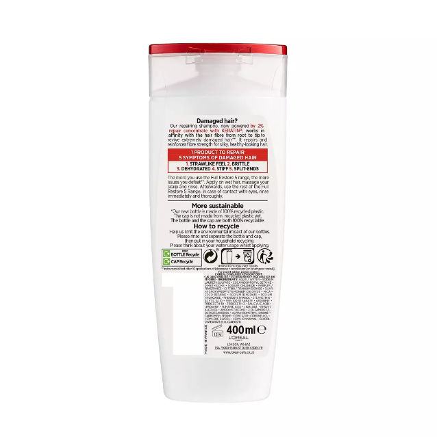 LOreal Elvive Full Restore 5 Reparing Shampoo 400ml. 