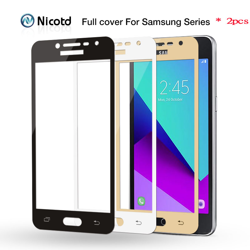 Prime 5 A7 2y A3 A Star GalaxH Full Cap Tempered Glass 2pcs/batch 9 Glass, suitable for three 016 2017 S6 S7 J2 J5 J7 Note 4 Note 5 screen protectors