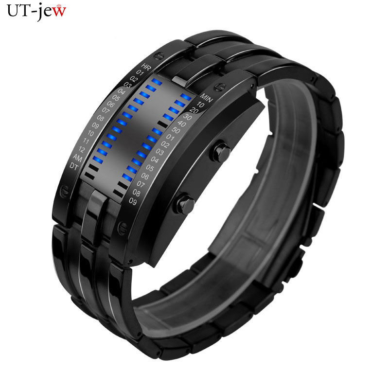 Men's Wrist LED Digital Sport Watch Matrix Waterproof Binary Multi-function Fashion Gift. 