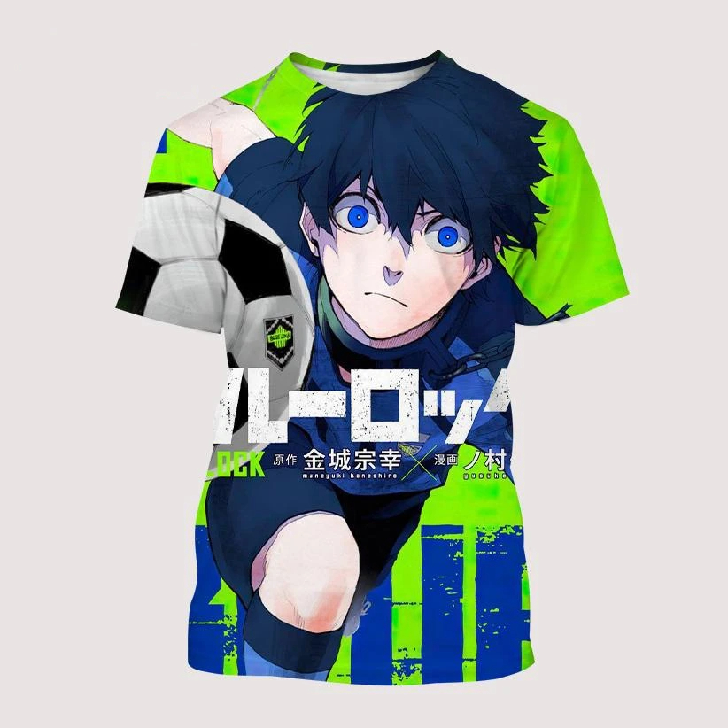 Anime Blue Lock 3D Printed Men/Women Children Jersey Fashion Harajuku Style Football T-shirt Oversized Short Sleeve Top. 