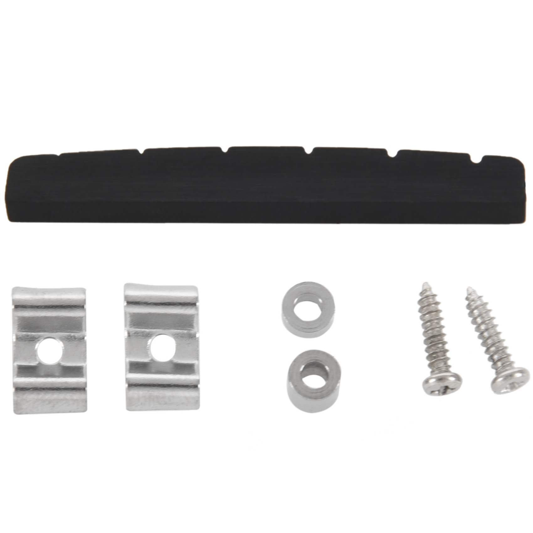 6X Black 6-String Guitar Top Nut 42X3.5mm with Pure Vintage String Tree Kit