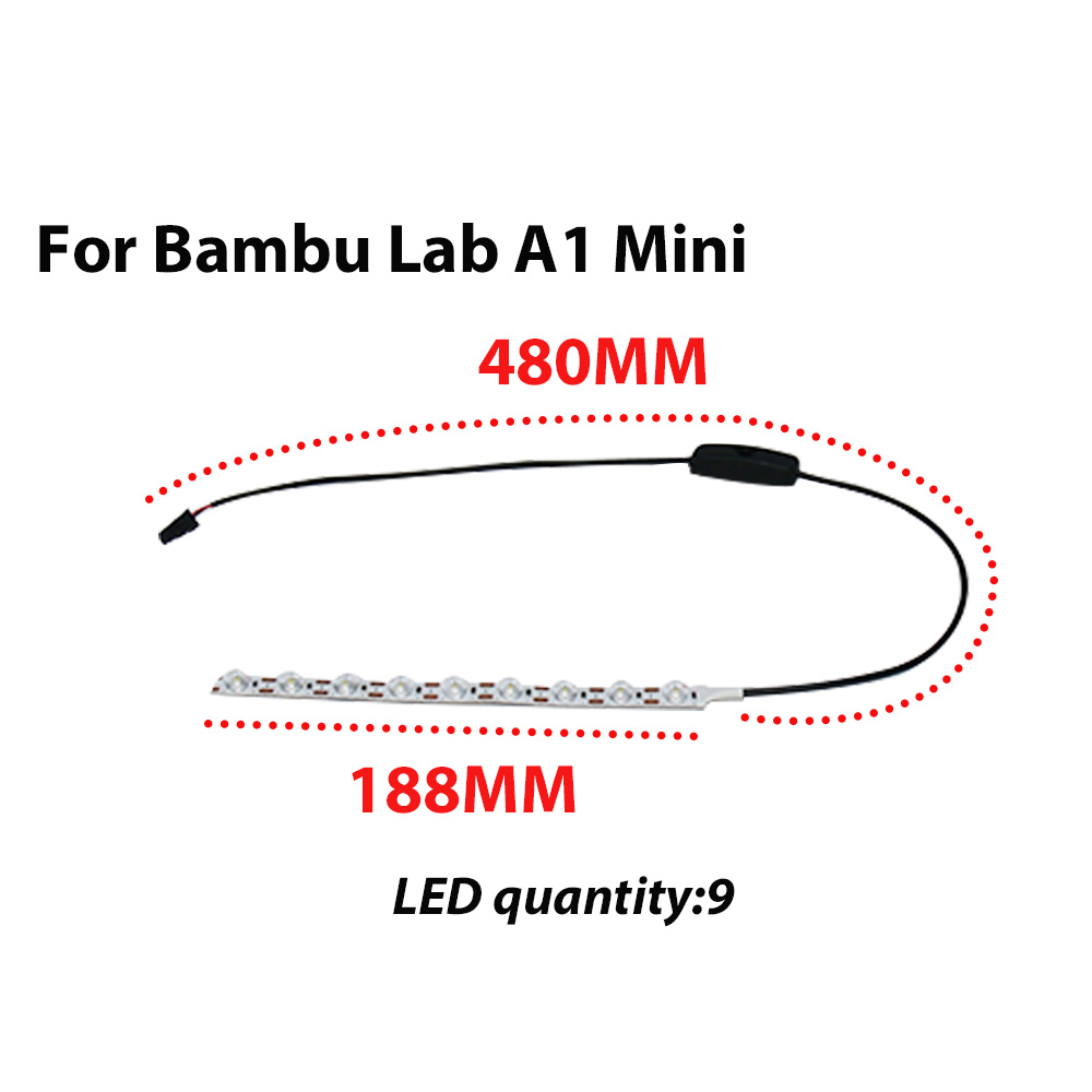 For Bambu lab A1 mini Light Led strip High temperature resistance Super bright Bambu lab a1 Led 3D printer accessories. 