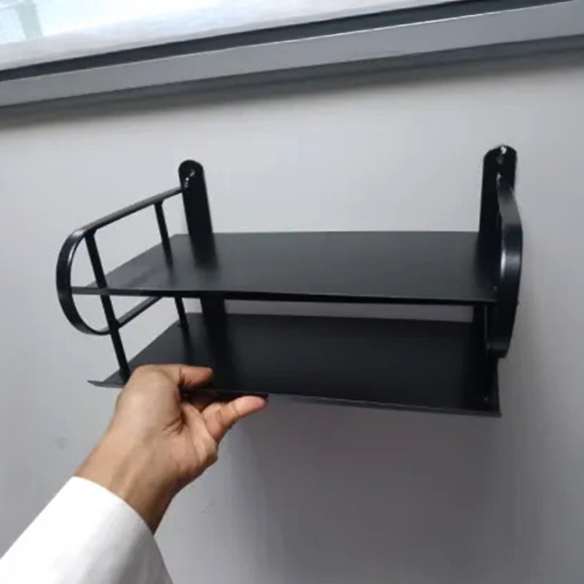 Metal Router Stand Router Storage  Box - Black. 