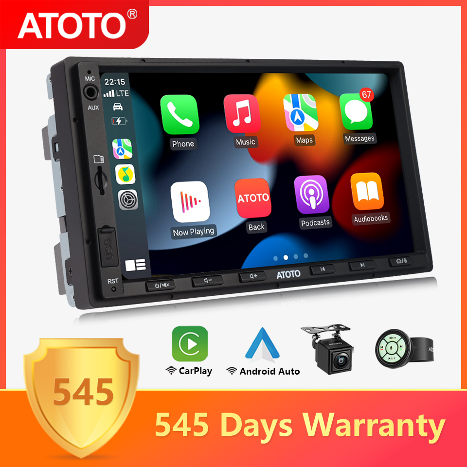 ATOTO F7WE 7 Double Din Car Multimedia Player Wireless Carplay Screen Display Android Auto Bluetooth Radio 2 Din Car Play Stereo