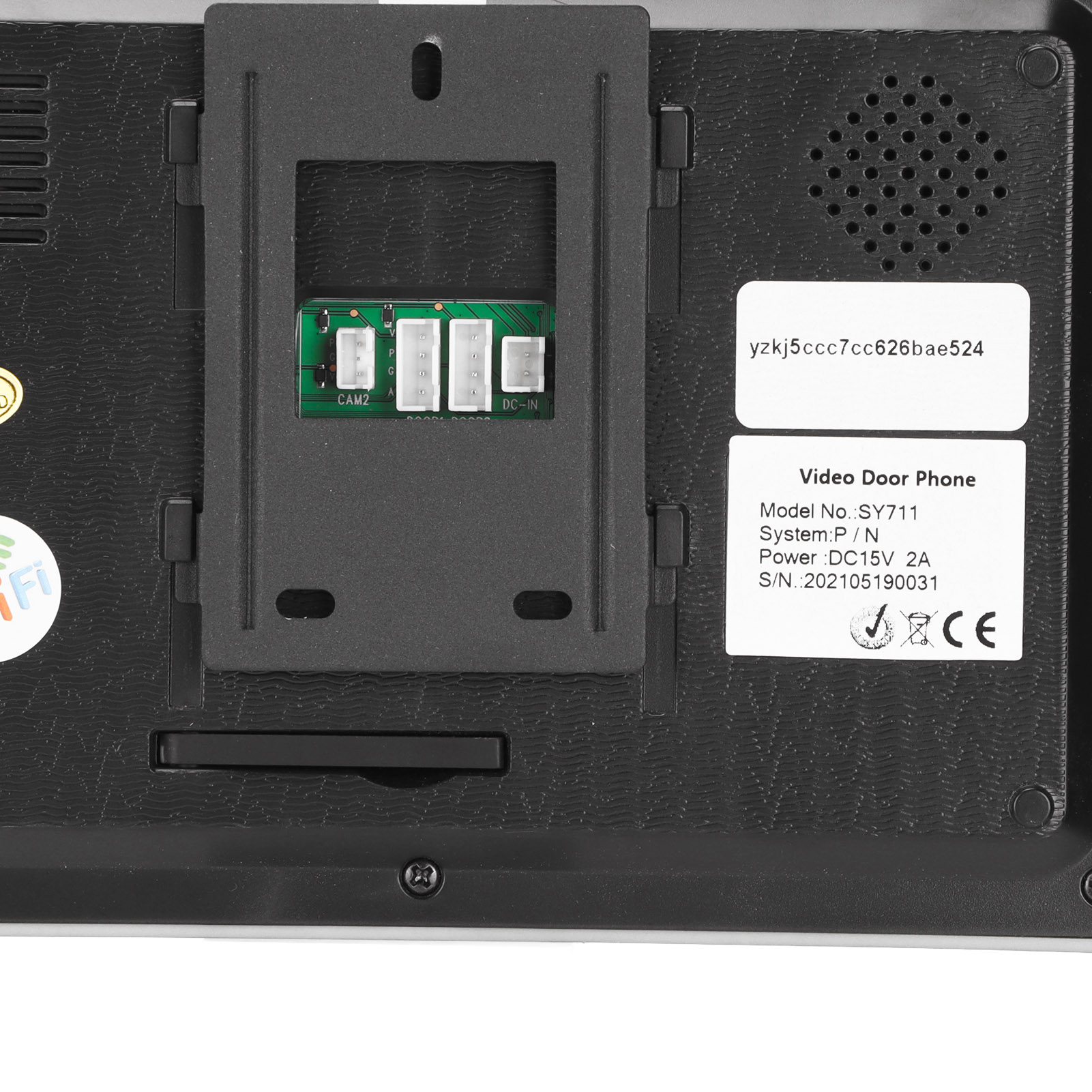Wired Video Intercom System 7 Inch WiFi 1080P Wired Video Doorbell with IC Access Control Function 100‑240V EU Plug. 