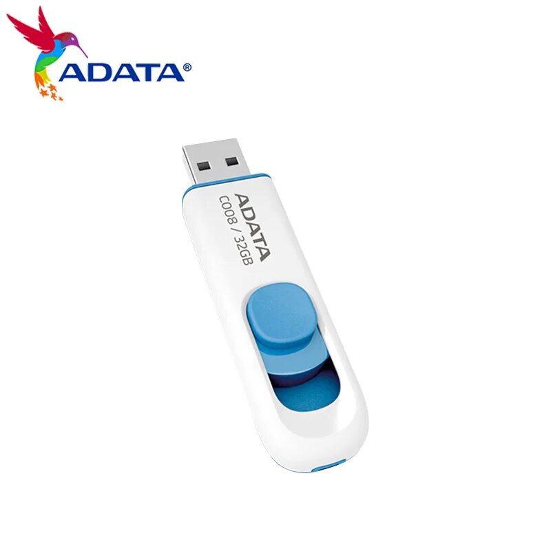 Original ADATA USB 2.0 C008 16GB 32GB 64GB USB Flash Drive High Speed usb flash drive Memory Stick Pendrive For Computer. 