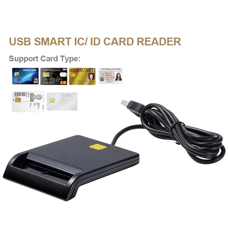 X01 USB Smart Card Reader For Bank Card IC/ID EMV card Reader High Quality for Windows 7 8 10 Linux OS USB-CCID ISO 7816. 