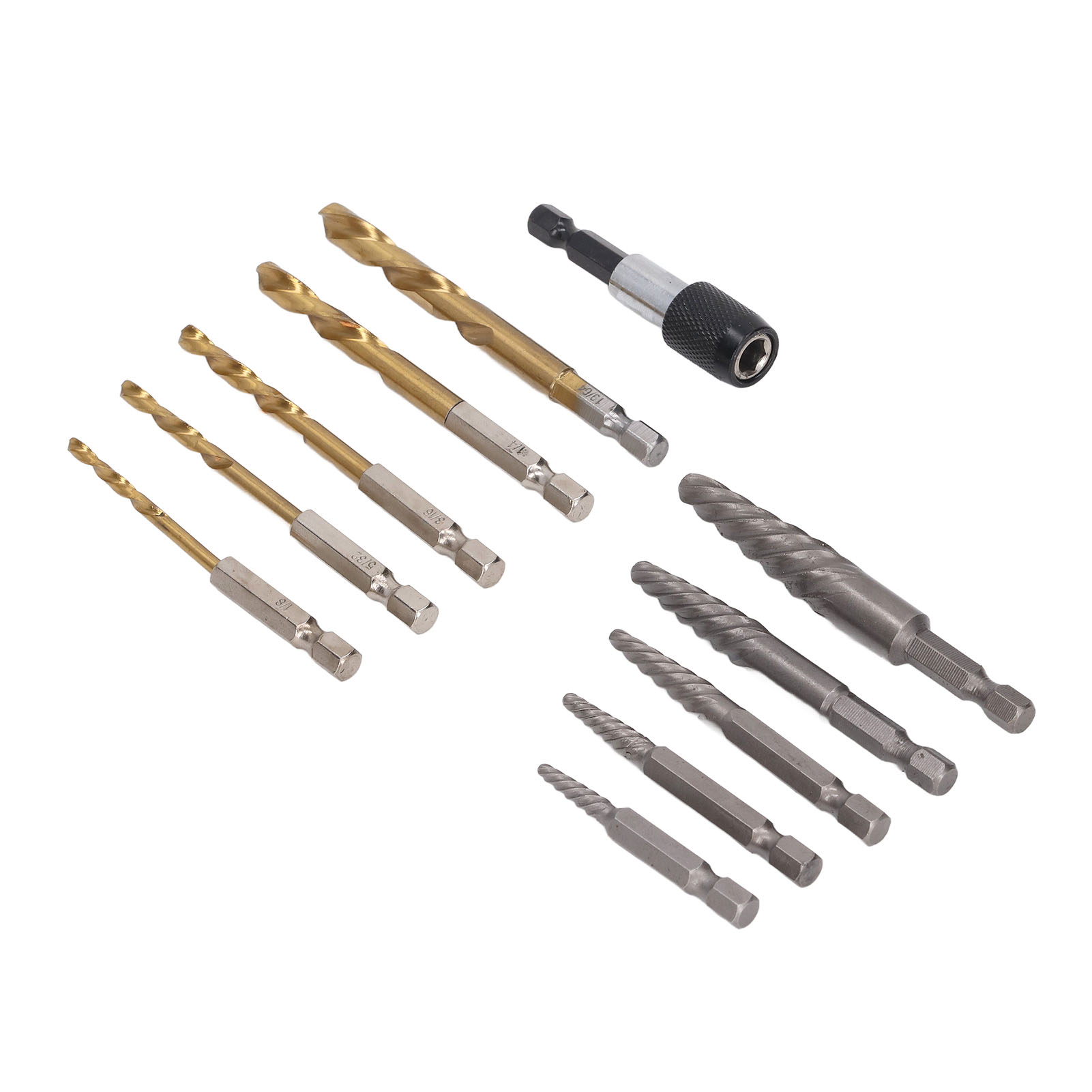 Bolt Extractor Set, Easy To Operate 11Pcs Damaged Screw Extractor Kit for Home. 