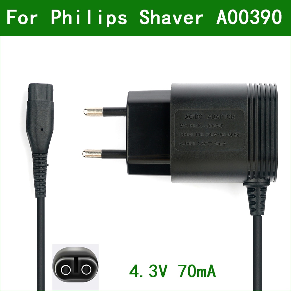 A00390 4.3V 70mA EU US Wall Plug AC Power Adapter Charger for Philips Electric Shaver MG3721 QG3339 MG3712 QG3334 MG3720 MG3731