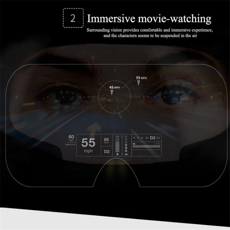 Virtual Reality VR Glasses IMAX Huge Screen 3D Glasses Google Cardboard Box VR Headset for 4.5-6.53 Phone,Support Game Joystick. 