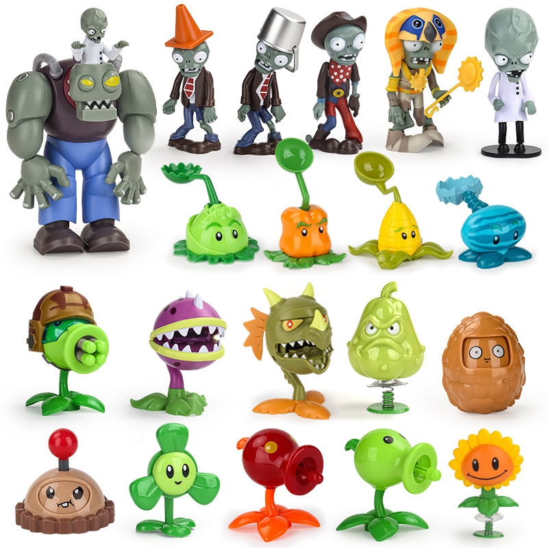 New Role PLANTS VS ZOMBIES 2 PVZ Toys Full Set Gift For Boys Box-packed Children's Dolls Action Figure Model Present Map. 