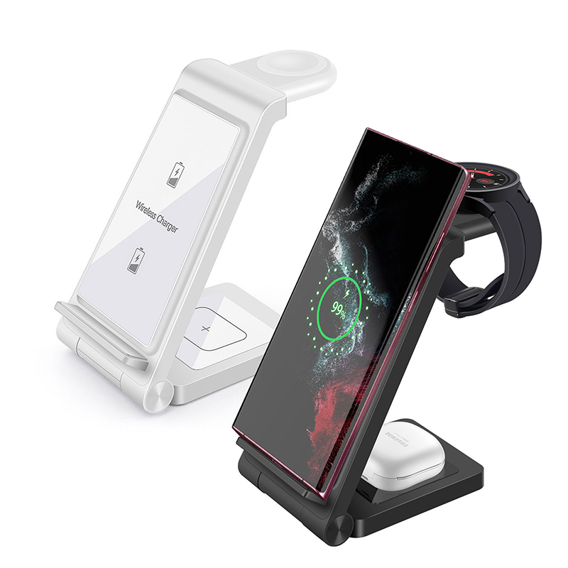 3 In 1 Wireless Charger For Samsung S23 Ultra/S22/S21/S20/Note 20/Z Flip 4/Z Fold 4 Fast Charging Station For Galaxy Watch 5 Pro Hudduo. 