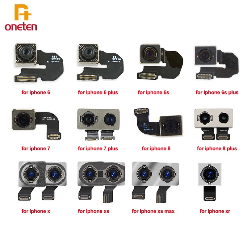 Rear Camera For iPhone X XS XS MAX Back Camera Replacement Repair Mobile Phone Parts Sensor Flex Cable For iPhone 6 6s 7 8 Plus