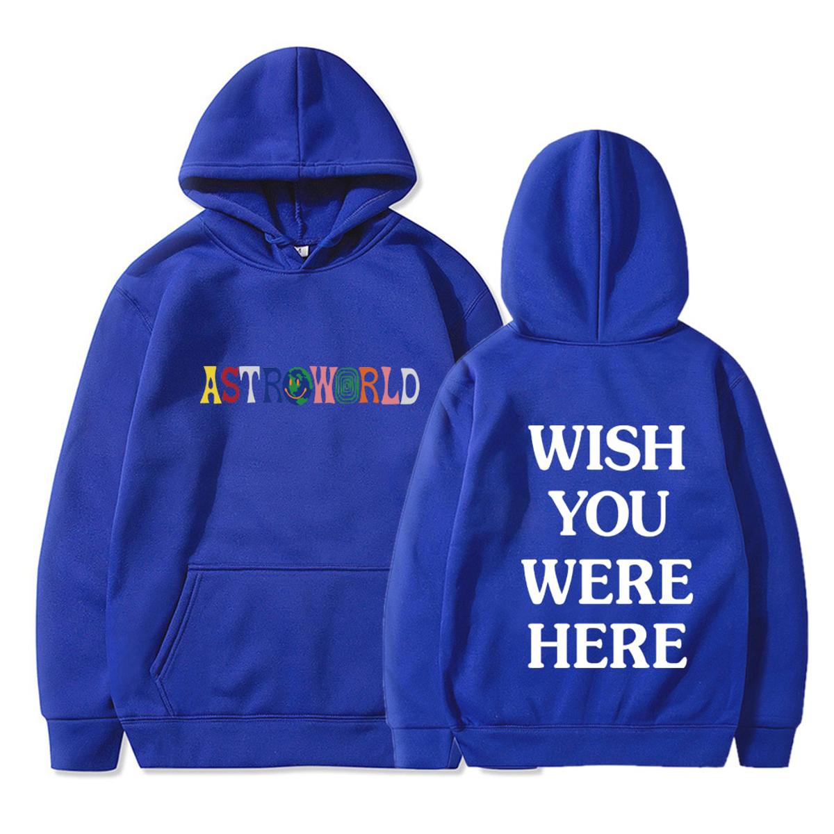 Light blue astroworld on sale hoodie