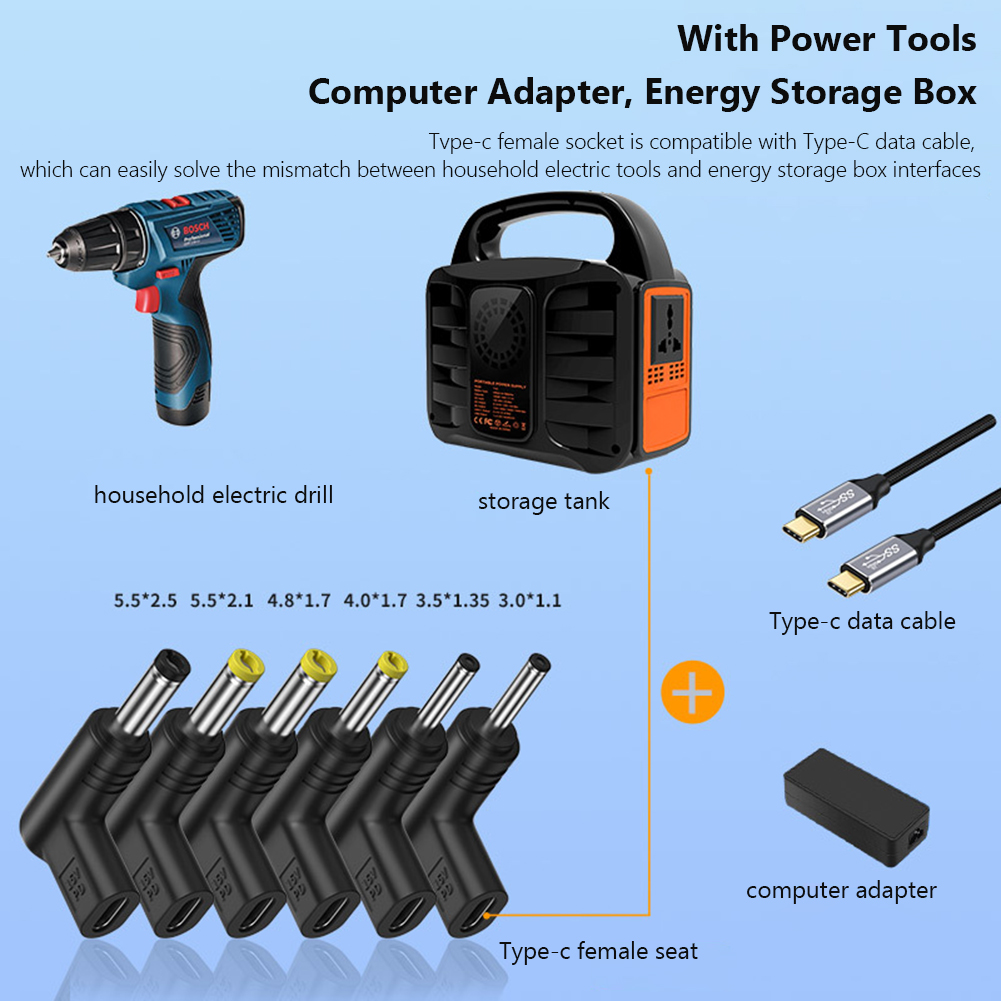 12V 15V 19V Type C DC Power Adapter Jack Connector USB C to DC Universal Charging Converter Adapter for Laptop Router Power Bank. 