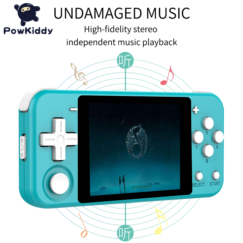 POWKIDDY Q90 Open Source Handheld Retro Game Console 3 HD IPS Screen 16 64GB 15000 Games PS1 Game Children's Gifts. 