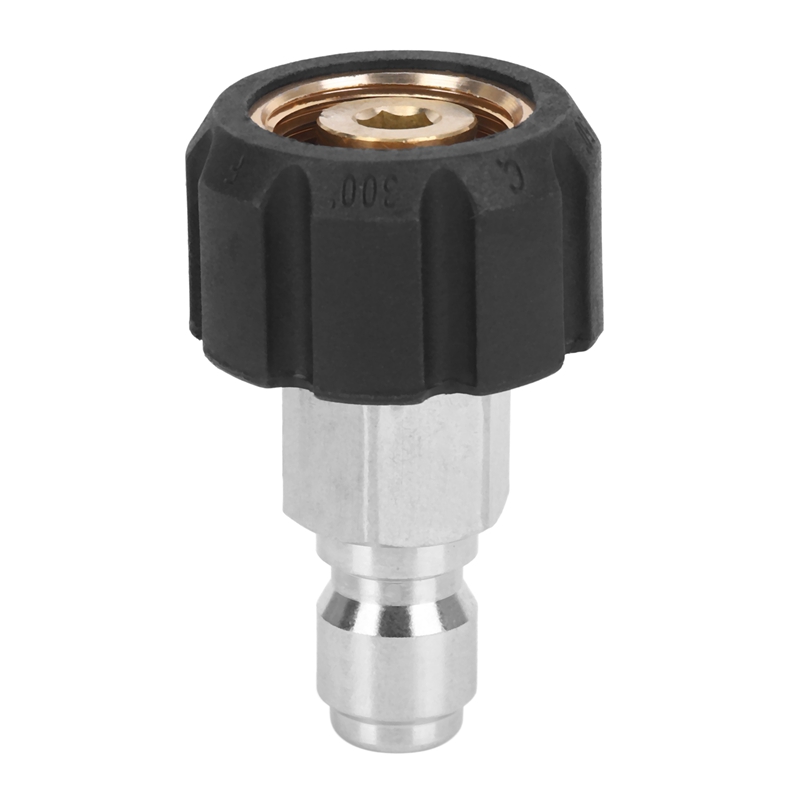 2X Pressure Washer Twist Connect M22 14mm x 3/8 Inch Quick Disconnect Plug High Pressure B Fitting, 5000 PSI, TWIS281