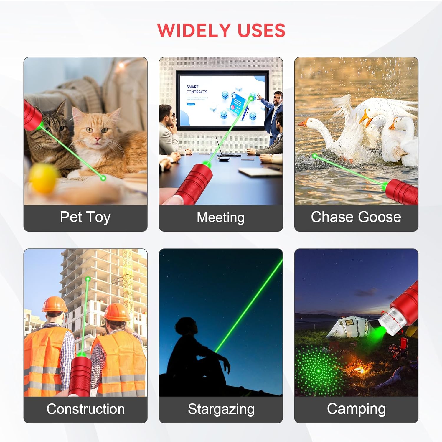 Green Laser Pointer Pen Target Light Red Body Color. 