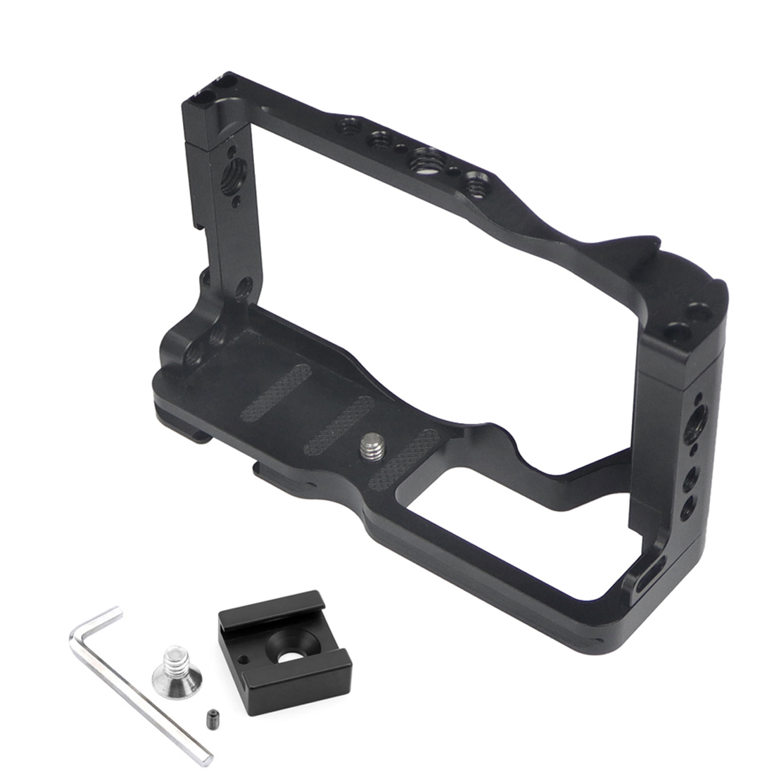 M6 Mark2 Camera Cage Rig Cold Shoe Mount Comfortable Grip w/ Top Handle Grip for Canon EOS M6 Mark II Video Film Vlog Stabilizer. 