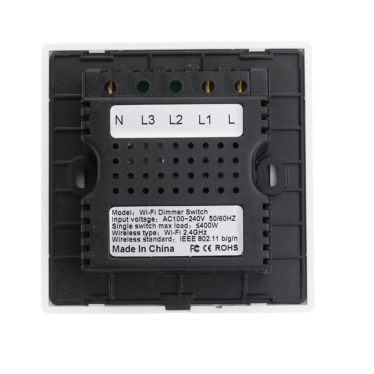 WIFI Smart Dimmer Light Wall Switch Touch Remote Control For Alexa/Google Home EU/UK/US Plug. 