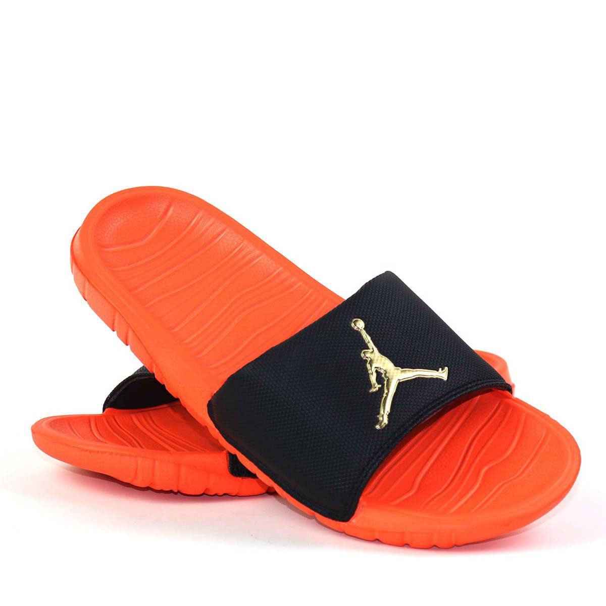 orange jordan sandals