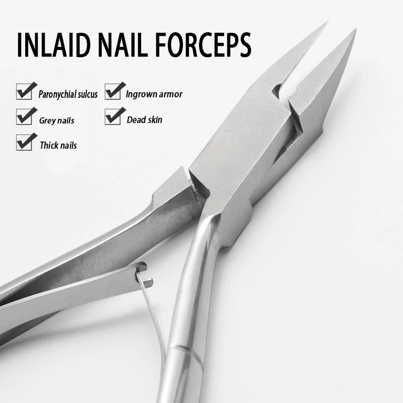 Art cuticle forceps inner growth nail 1 toenail to the sub scissors trimmer nail art scissors tool pedicure dead skin remover. 