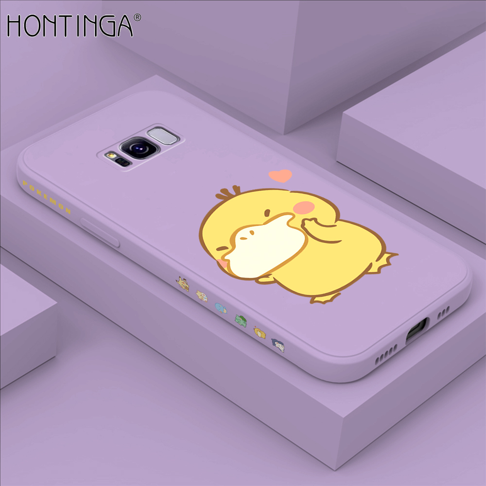 Hontinga for Samsung S8 Plus Case Side Design Trendy Cartoon Sign Back Cover Soft Square Edge Pattern Liquid Silicone Phone Cases. 