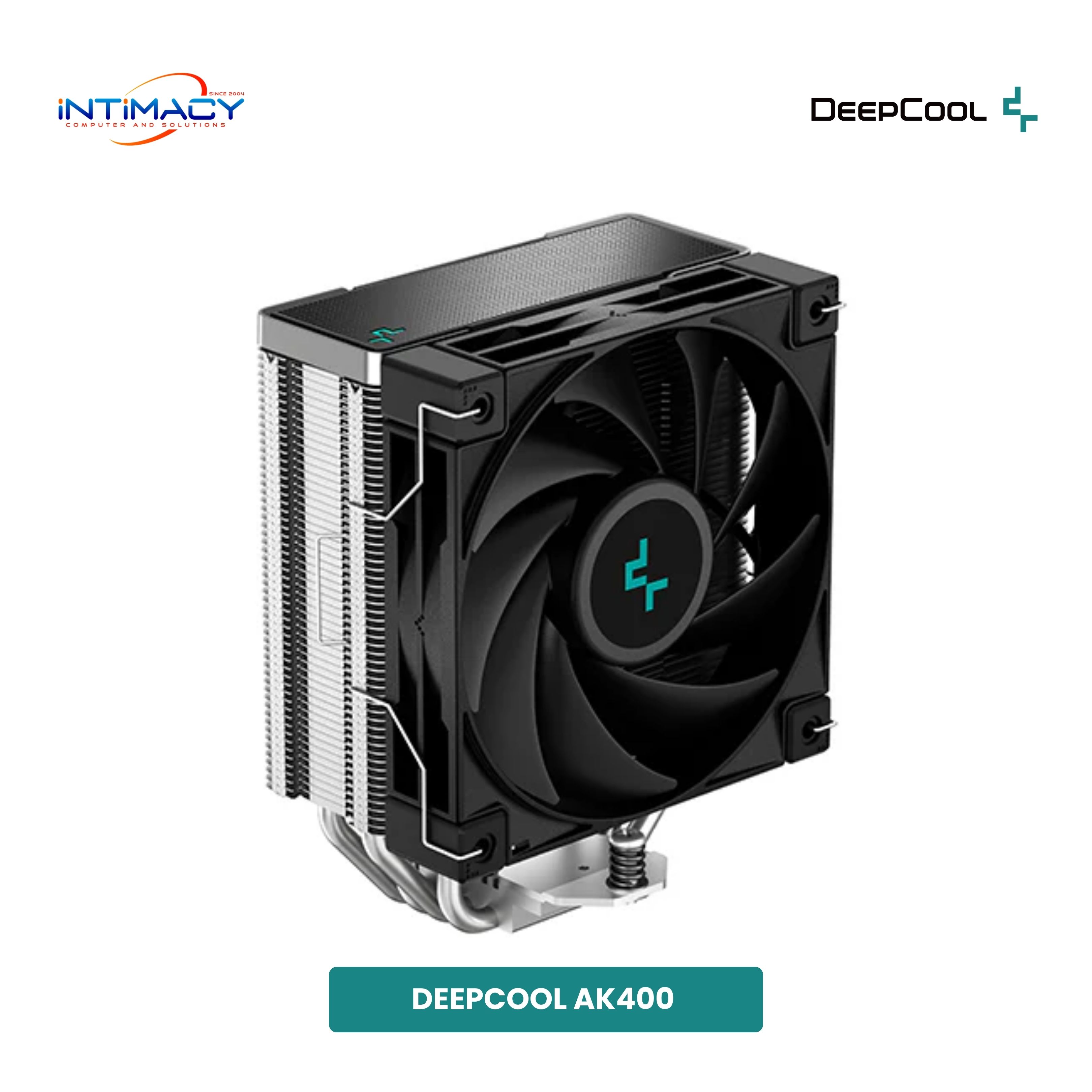 Deepcool AK400 Single Fan Air CPU Cooler - Black. 