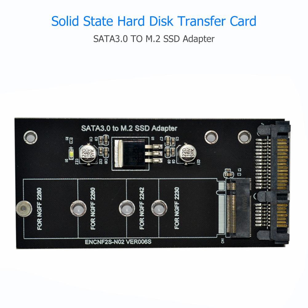 SATA 3.0 to M.2 NGFF SSD Adapter 22 Pin to KEY B-M NGFF Expansion Card Converter No Driver Software. 