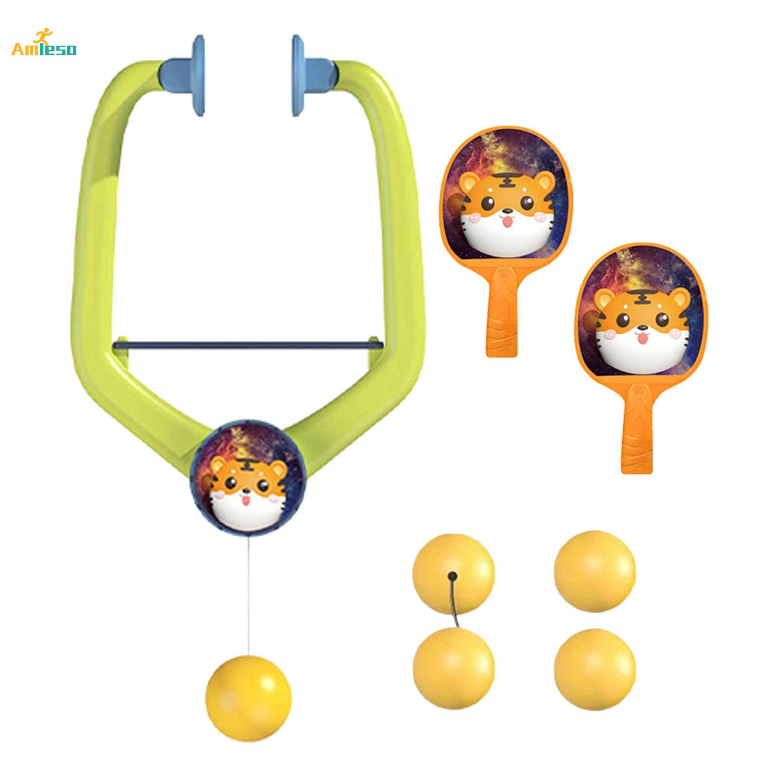 Hanging Table Tennis Set Indoor Hanging Table Tennis Trainer Parent Child Toy Portable Pingpong Paddles and Balls Set for Children Beginners. 