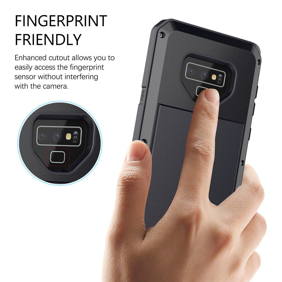 R-JUST for Samsung Galaxy S22 Ultra S21+ S20 Plus S10+ S10E S8+ S9+ S6 S7 edge Heavy Duty Protection Doom armor Metal Aluminum phone Case for Samsung Galaxy Note 20 Ultra Note 10+ Note 9 Note 8 Cover. 