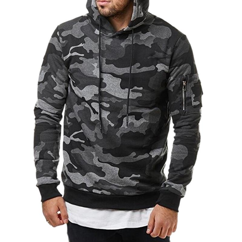Men Slim Fit Sweatshirt Pullover Zip Up Casual Hoodie Hooded Sweater Coat Jacket