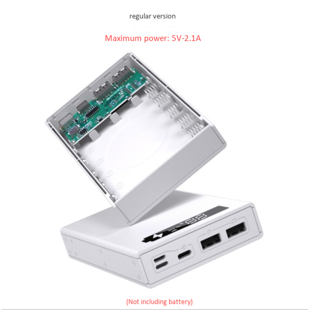 5 x 18650 Mobile Power Box Detachable 18650 Battery Holder Charging Box Charging 3.0 PD DIY Shell-3. 