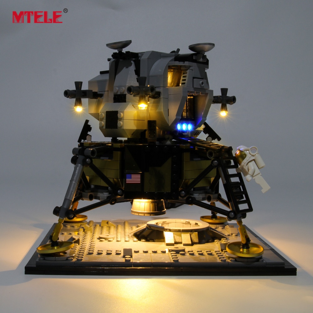 【happy one】MTELE Brand LED Light Up Kit Creator Apollo Lunar Lander Set Compatile With 10266. 