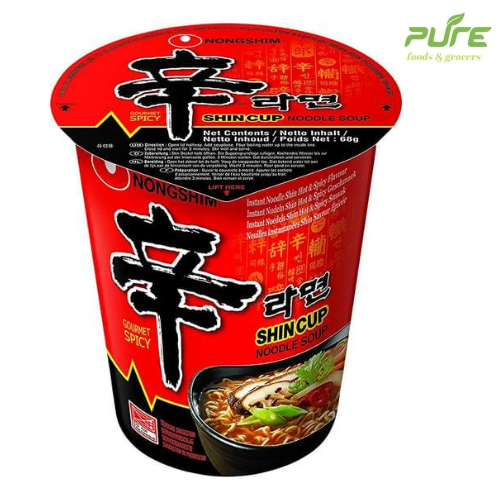Nongshim shin cup ramyun - 68 gm Korean Gourmet cup ramen noodles ...