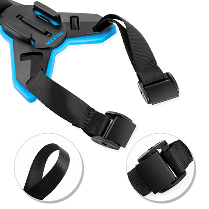 TELESIN Accessories Motorcycle Helmet Strap Mount Front Chin Mount for GoPro Hero7 6/5/4/3, Session, SJCAM, YI Action Camera. 